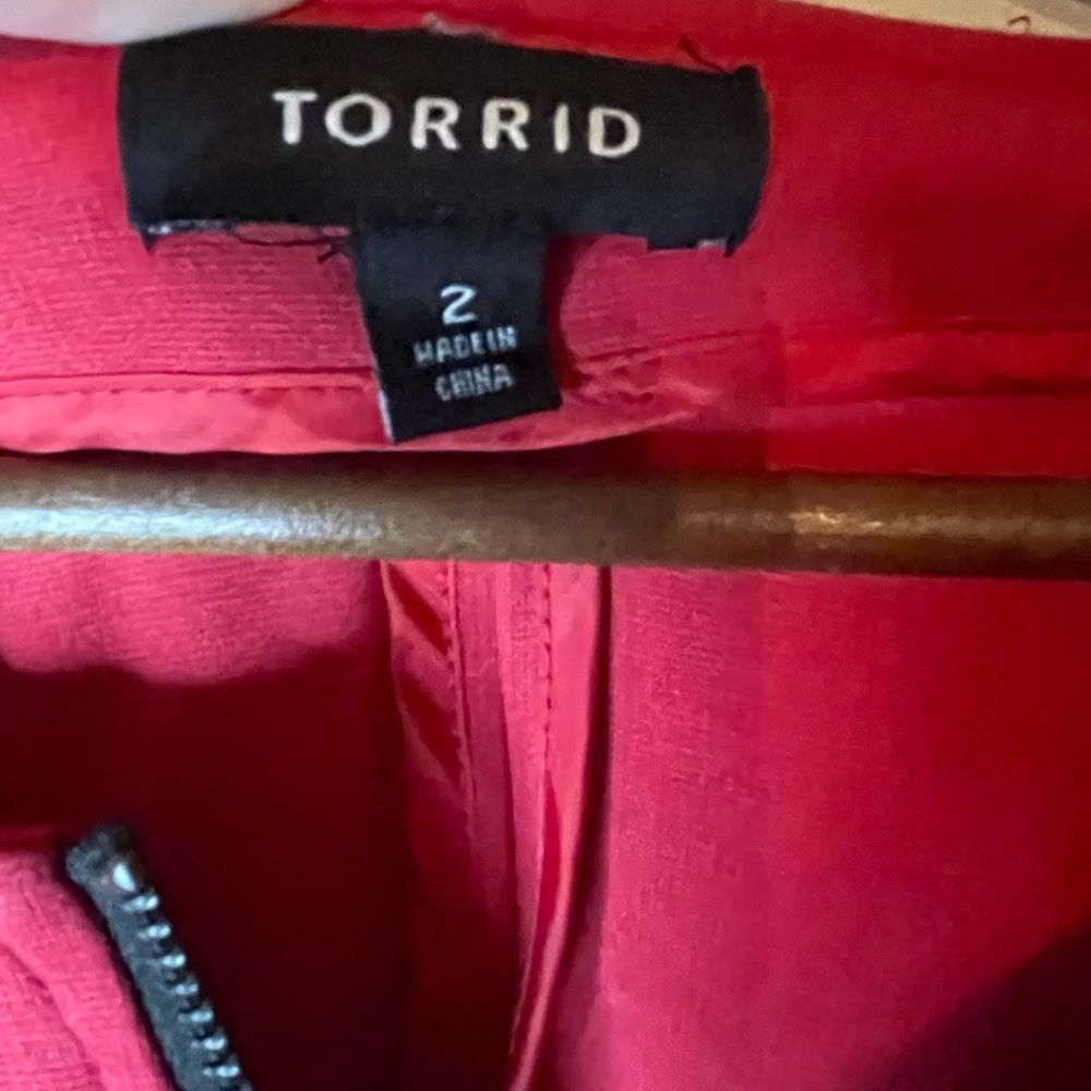 torrid 2 Ponte Knit Peplum Zip Up Jacket - Picture 5 of 12